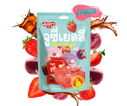 JUICY Cola, Strawberry & Grape flavor